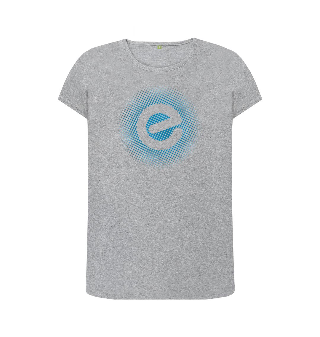 Women's Blue Logo 100% Organic Cotton T-Shirt - Image 8
